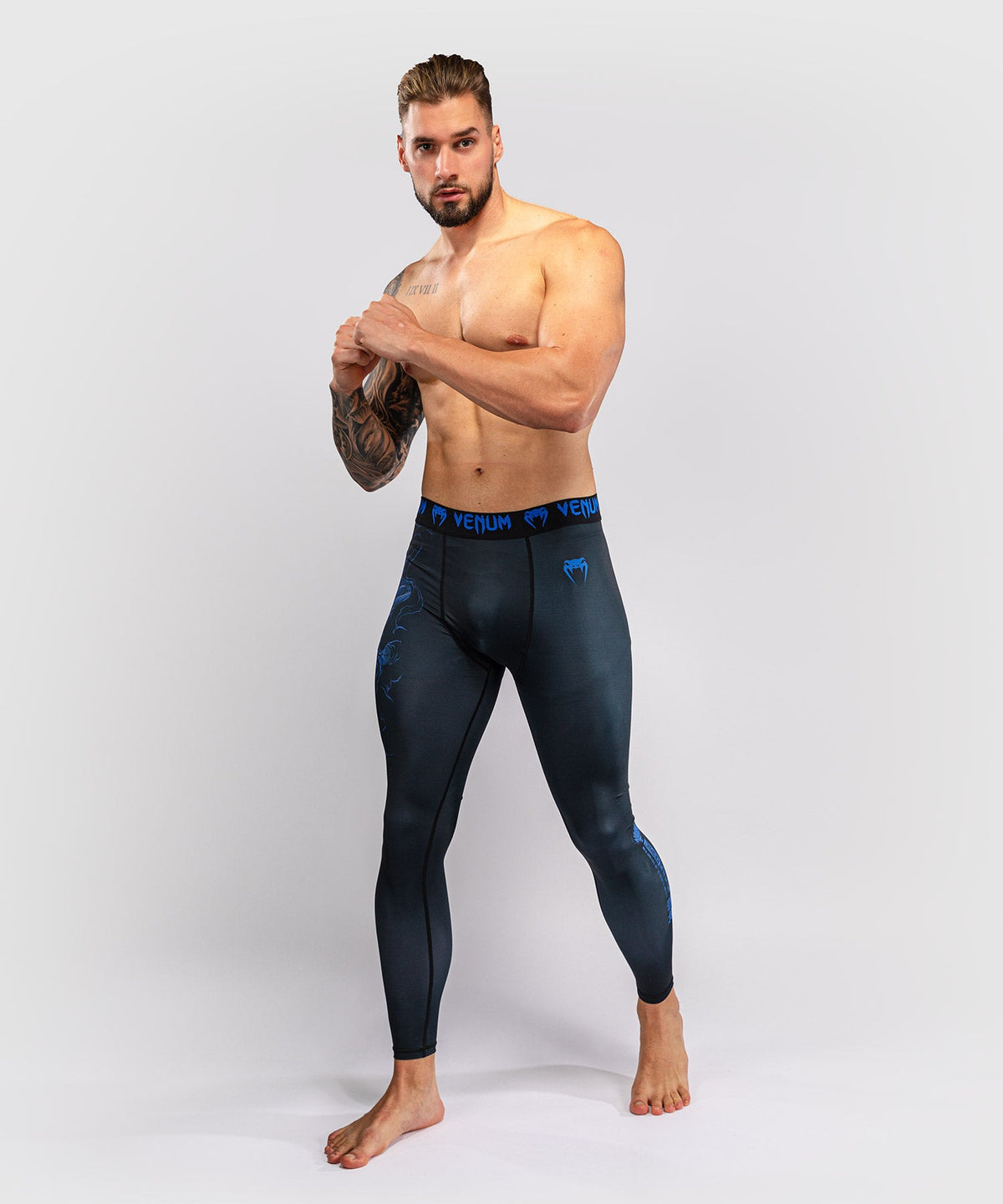 Venum Compressiebroek Thunder Dragon - Zwart/Koningsblauw