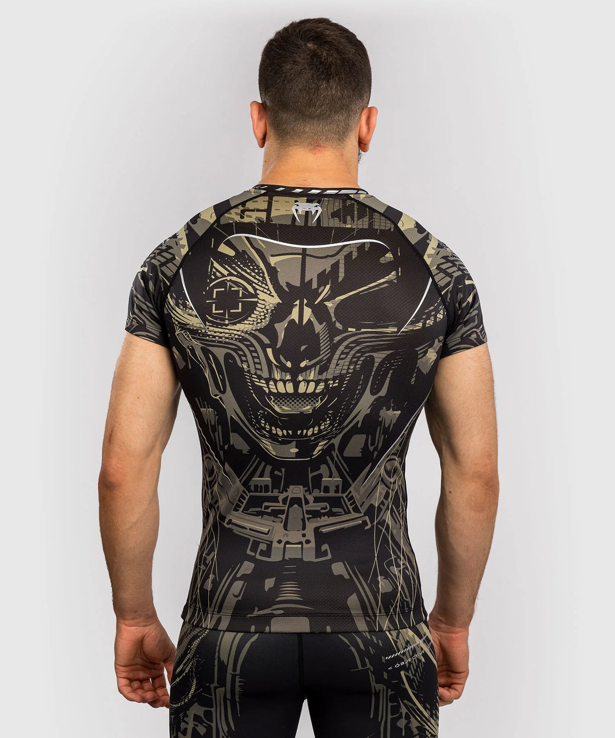 Venum Rashguard Korte Mouwen Invader - Zwart/Zand