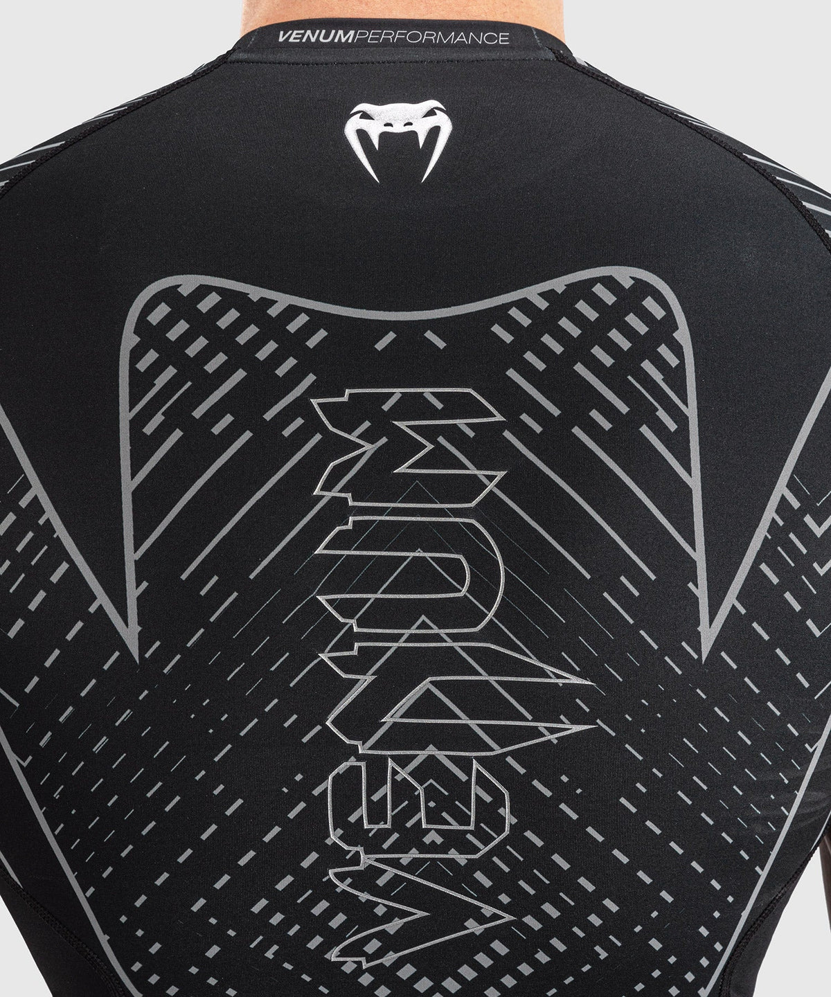 Venum Rashguard Midnight Fury - Zwart/Grijs/Zilver