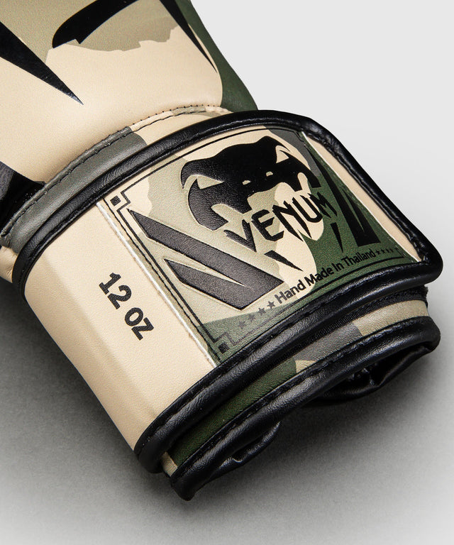 Venum Elite Boxing Gloves - Khaki/Off-white
