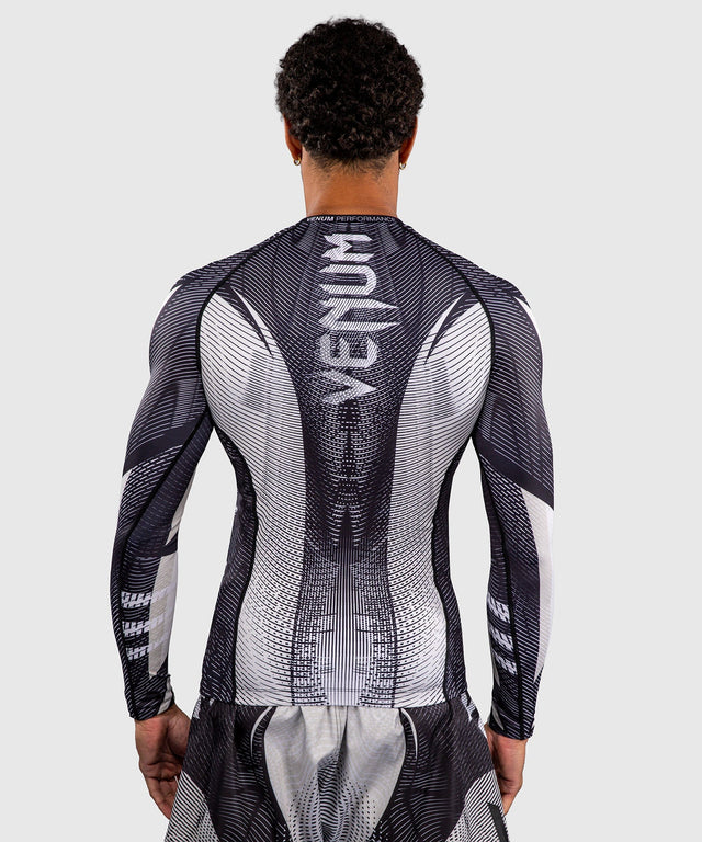 Venum Rashguard Galactic 3.0 Lange Mouwen - Offwhite/Zwart