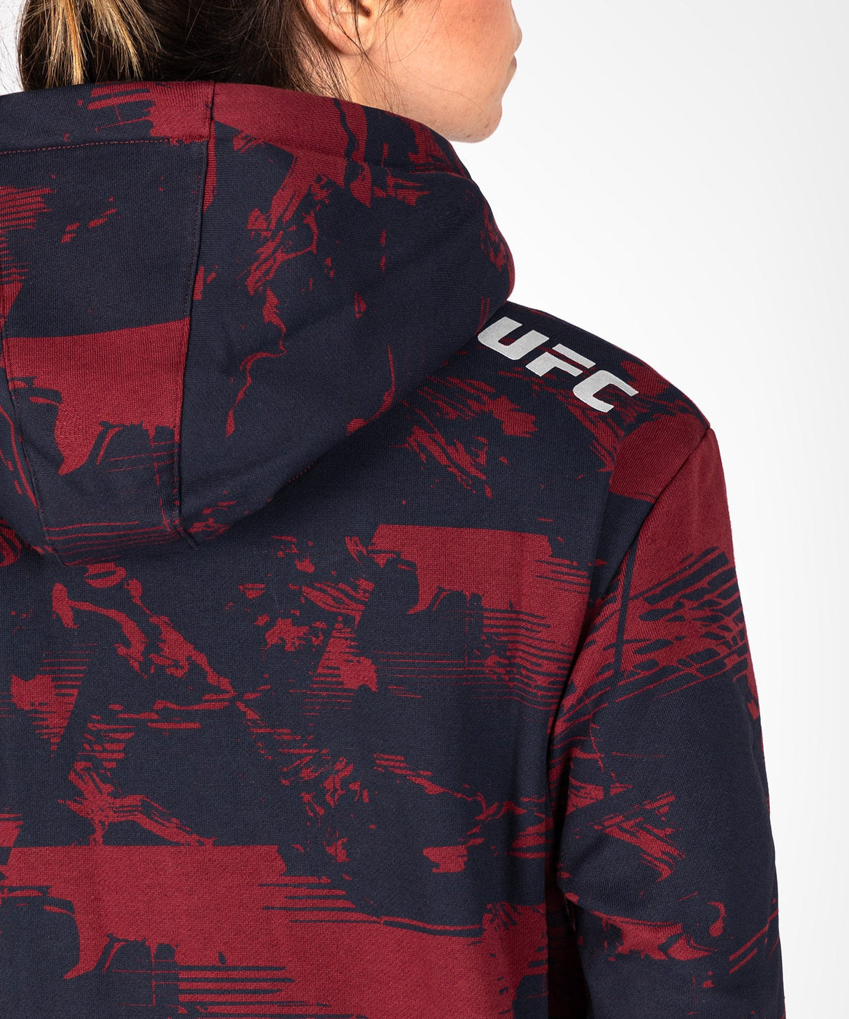 Venum UFC Hoodie Zenith - Marineblauw/Bordeauxrood/Zilver