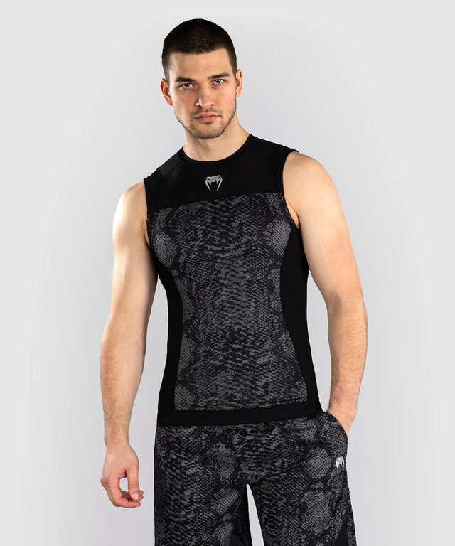 Rashguard Venum G-Fit Scales sans manches – Noir/Gris