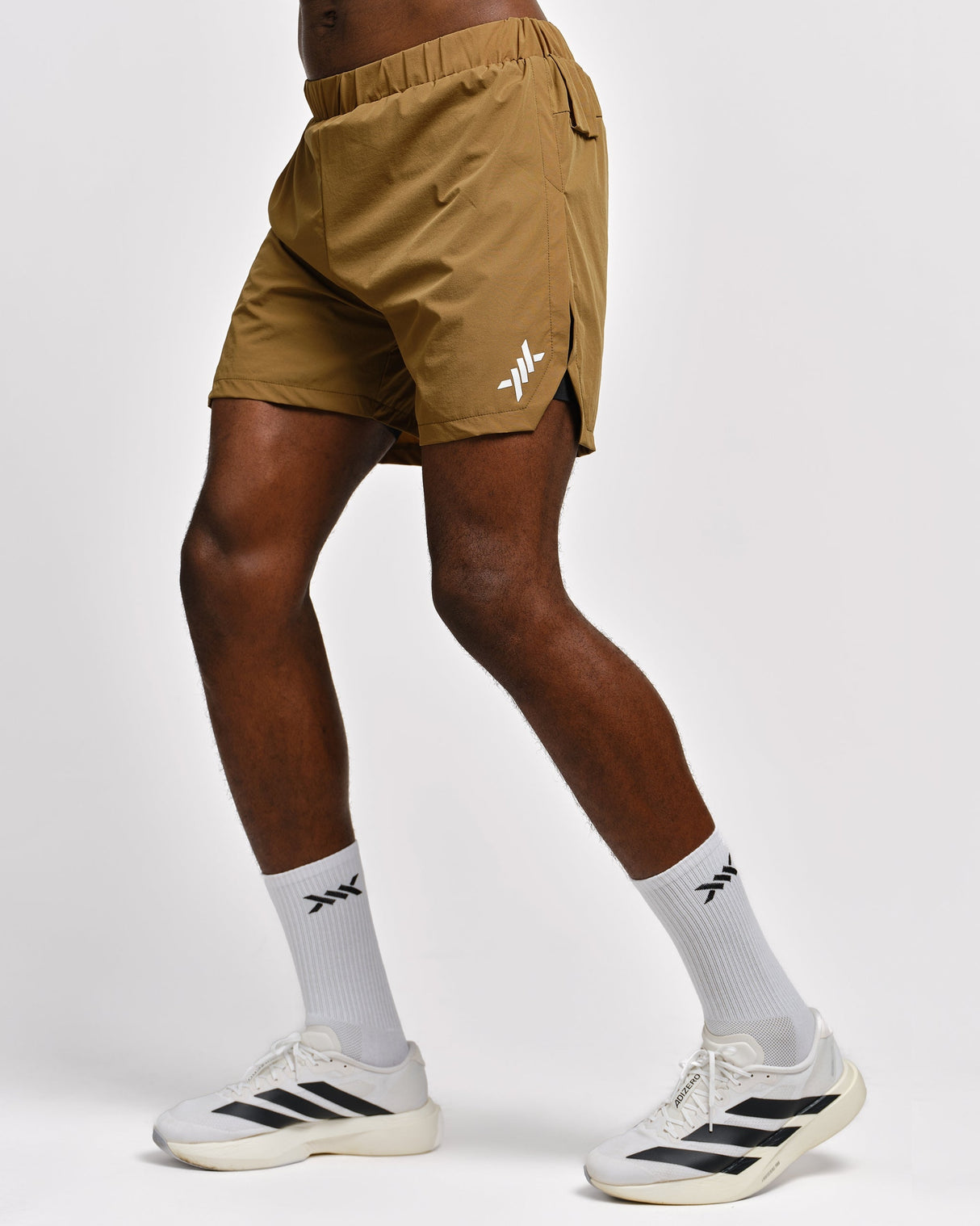 Caged 2-in-1 Hardloop Shorts Stride - Olijfgroen