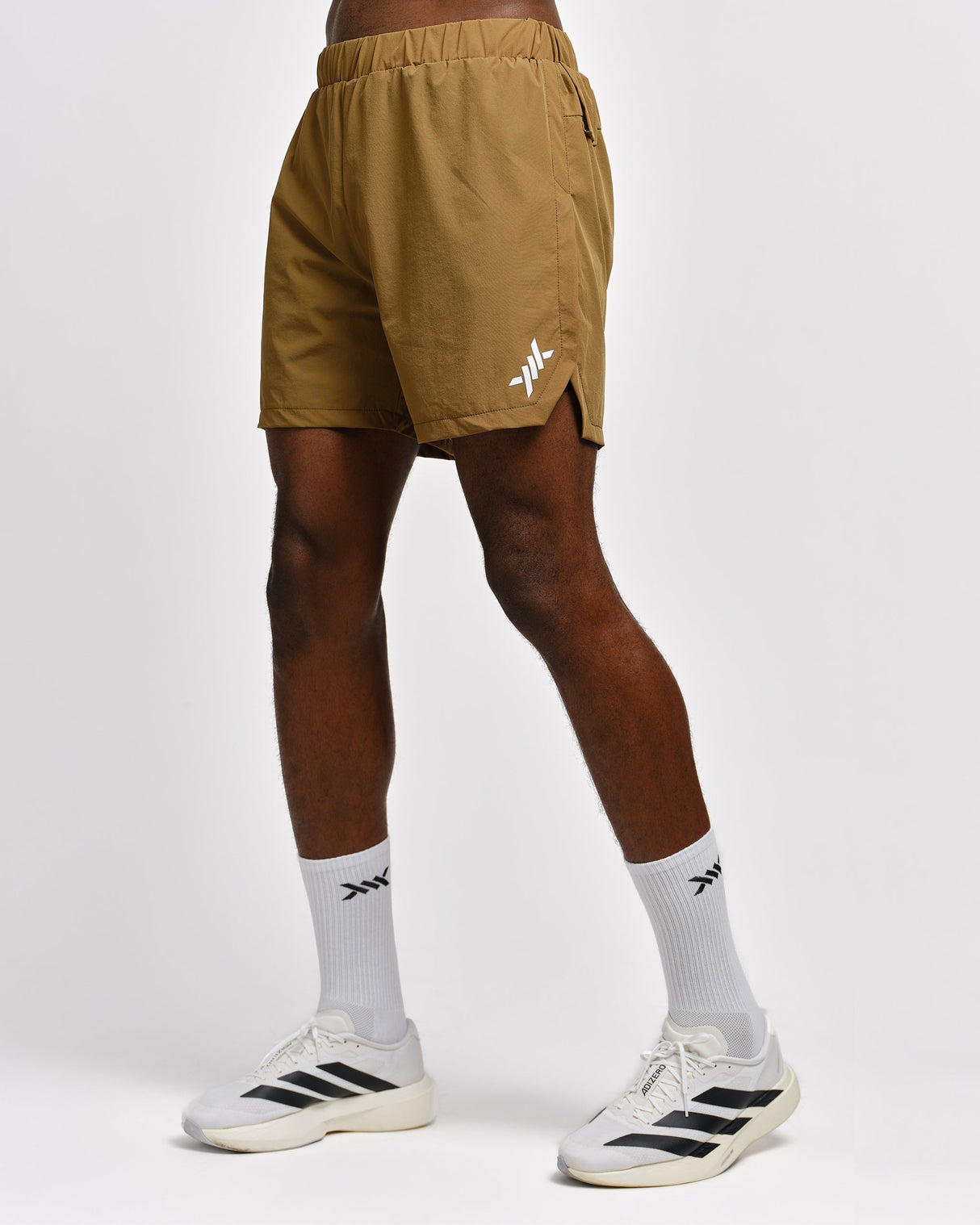 Caged 2-in-1 Hardloop Shorts Stride - Olijfgroen