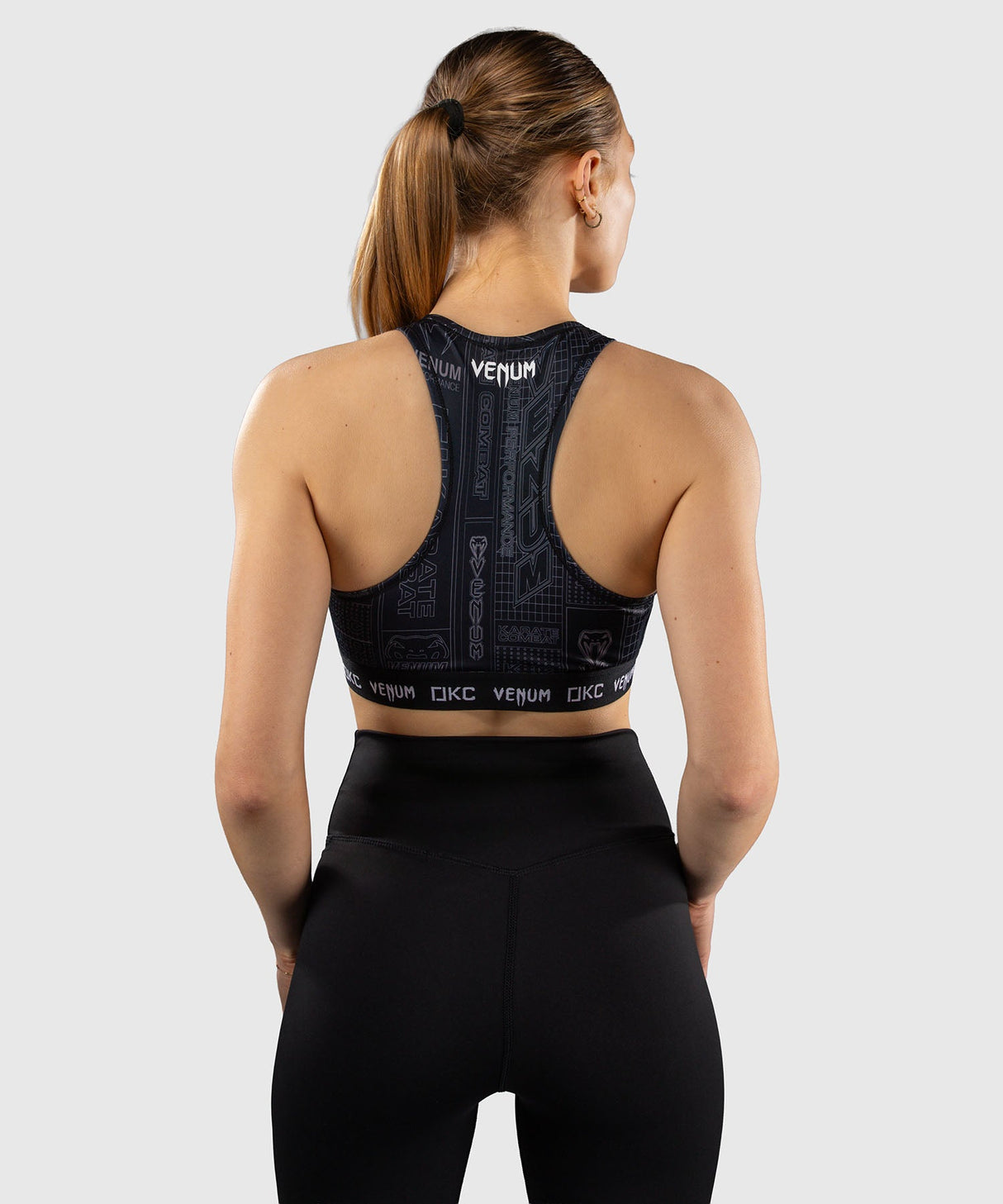 Venum Karate Combat Sportbeha - Zwart/Grijs