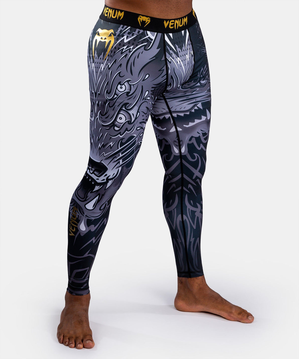 Venum Compressiebroek Wolf Atak - Zwart/Grijs