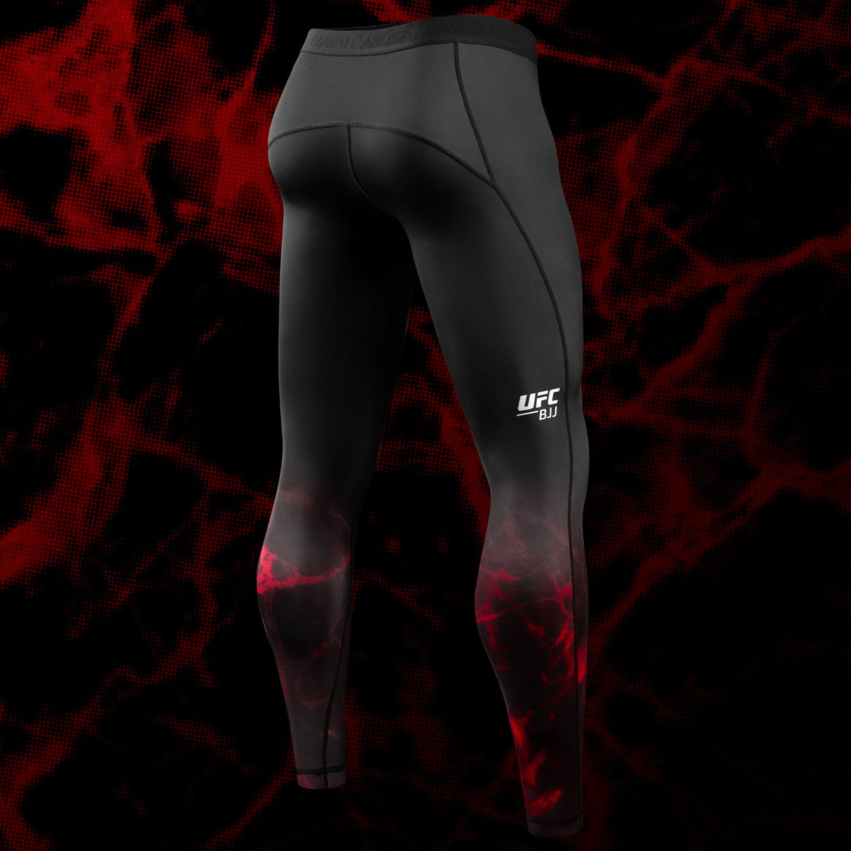 Hayabusa x UFC BJJ Compressie Shorts - Zwart/Rood