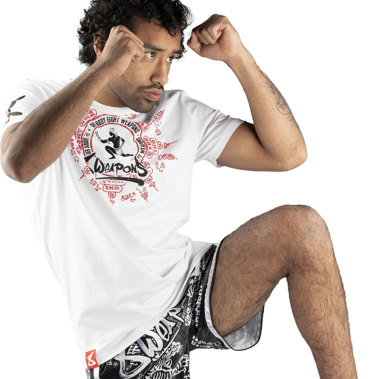8 WEAPONS T-Shirt Eight Ways Yant - Wit