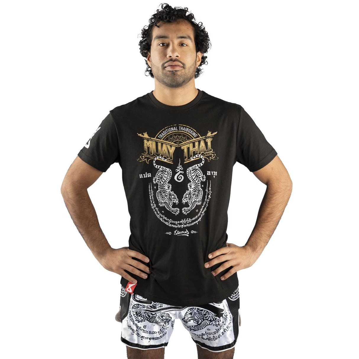 8 WEAPONS T-Shirt Sak Yant Tigers - Zwart