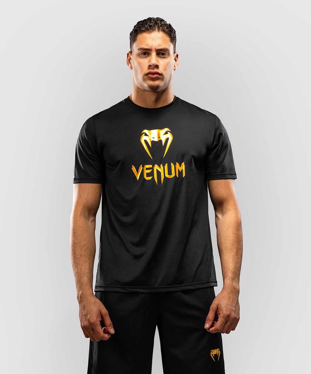 Venum T-Shirt Classic Dry Tech - Zwart/Goud