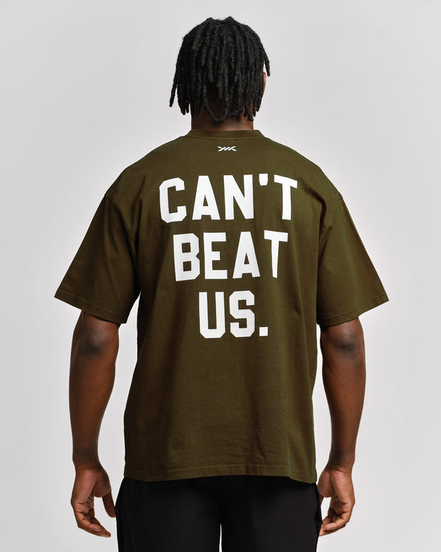Caged T-Shirt 'CBU' – Khaki Grün