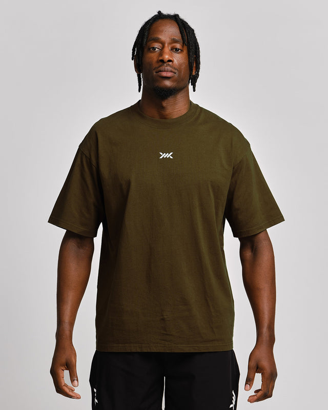 Caged T-Shirt 'CBU' – Khaki Grün
