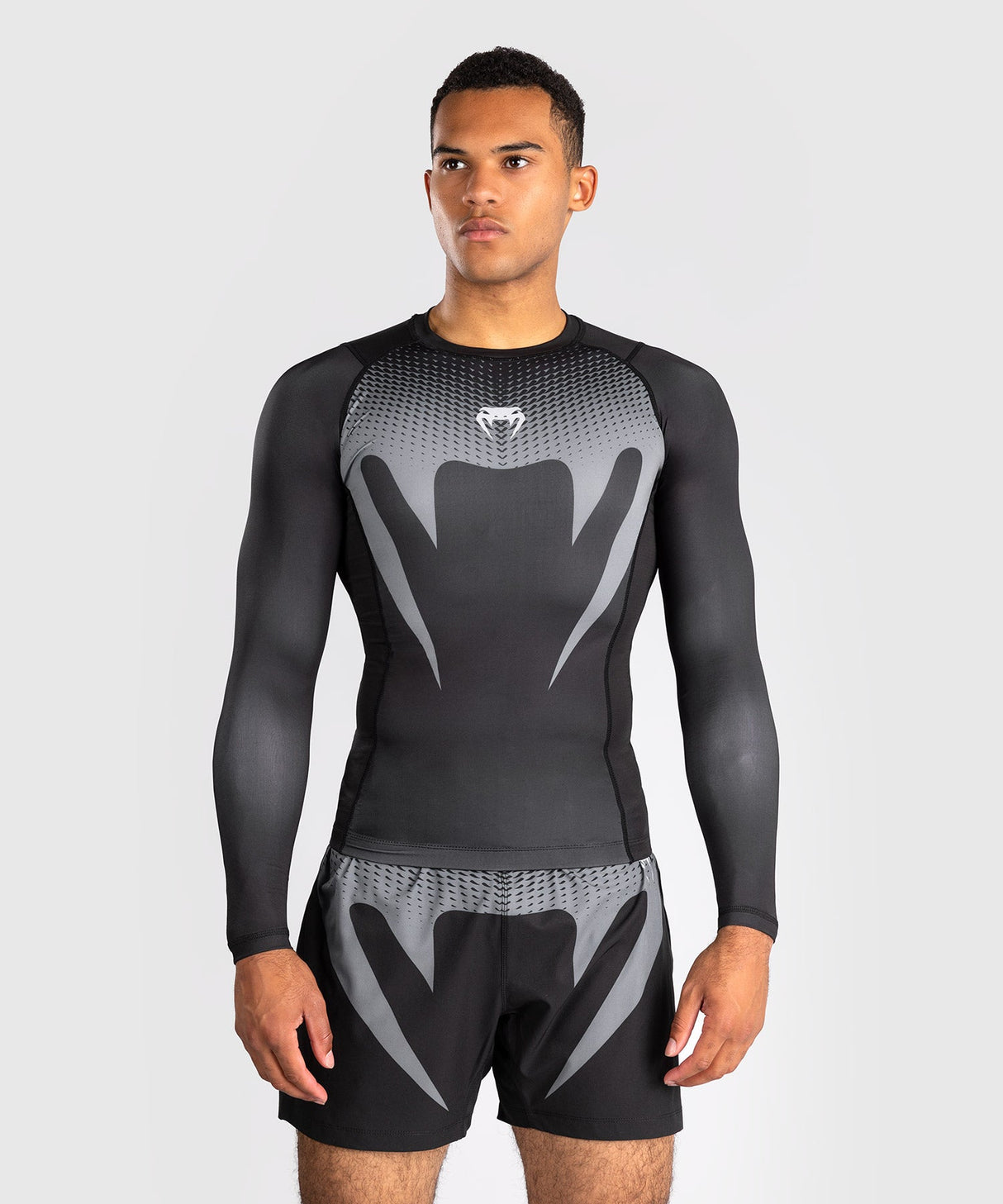 Venum No Gi Rashguard Lange Mouwen - Zwart/Zilver