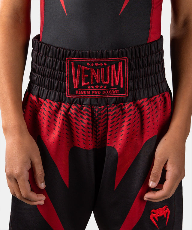 Boxerské trenky Venum Attack – Dětské – Černé/Červené