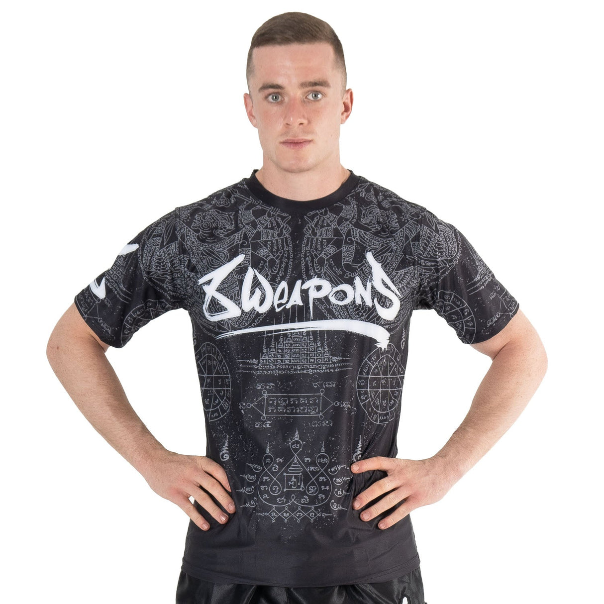 8 WEAPONS T-Shirt Hanuman Yant - Zwart/Grijs