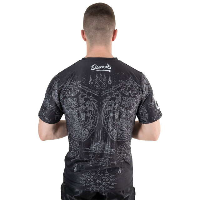 8 WEAPONS T-Shirt Hanuman Yant – Schwarz/Grau