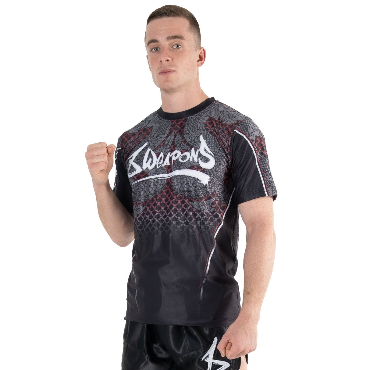 8 WEAPONS Functioneel T-Shirt Naga Yant - Zwart/Rood