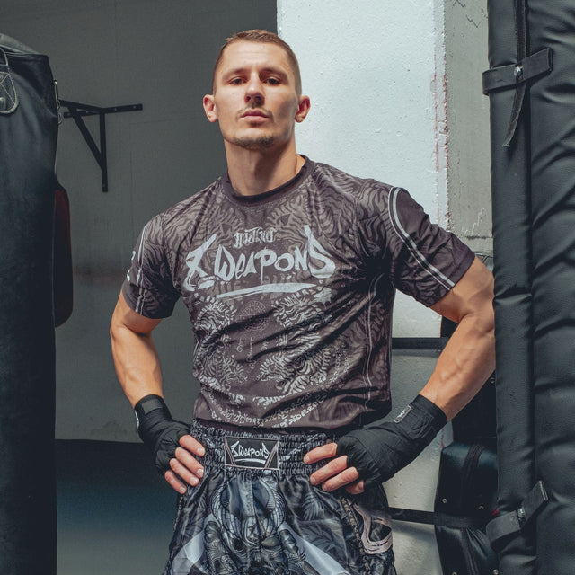8 WEAPONS T-Shirt Functional – Sort/Grå