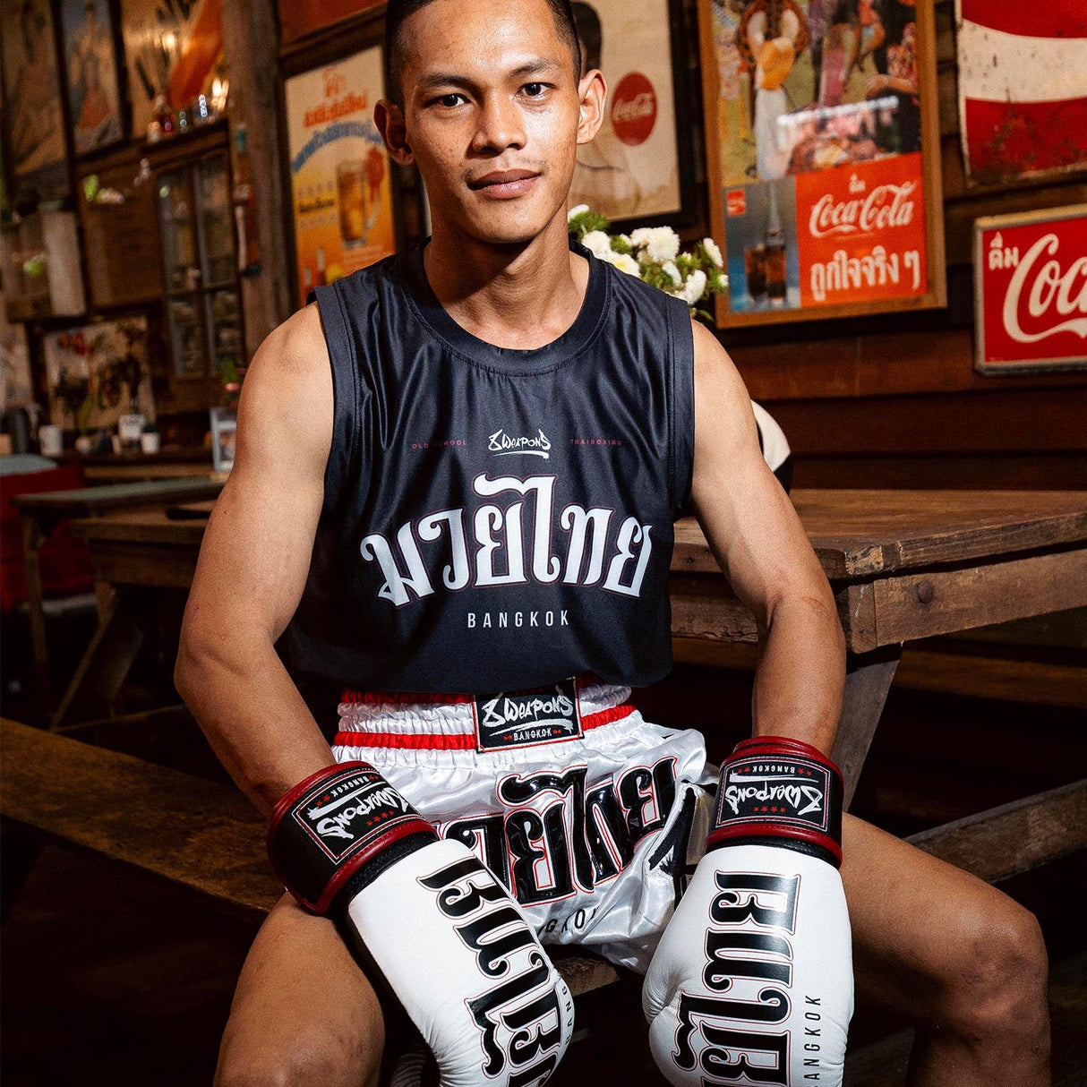 8 WEAPONS Tank Top Bangkok - Zwart/Wit