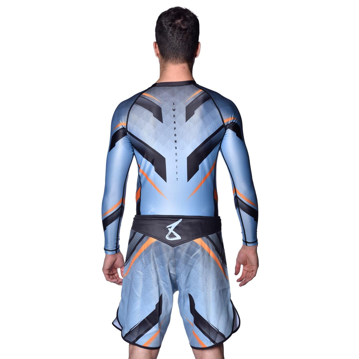 8 WEAPONS MMA Shorts Shift - Ijsgrijs/Oranje