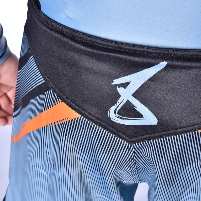 8 WEAPONS MMA-Shorts Shift – Eisgrau/Orange
