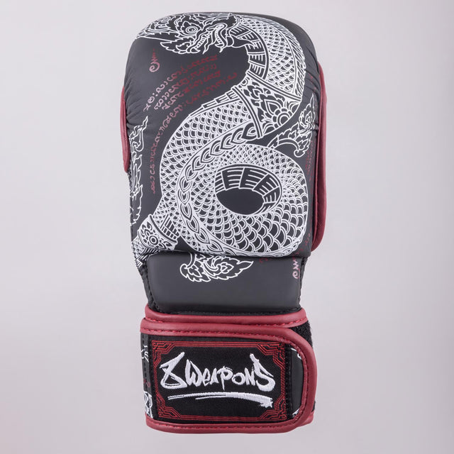 Guantes de MMA 8 WEAPONS Sak Yant Naga – Negro/Rojo Púrpura