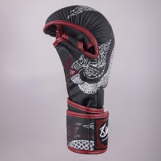 Guantes de MMA 8 WEAPONS Sak Yant Naga – Negro/Rojo Púrpura