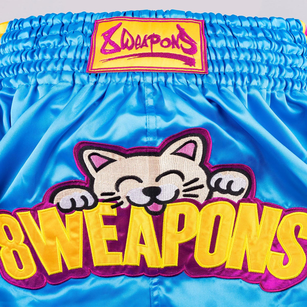 8 WEAPONS Muay Thai Shorts Meow Thai - Blauw/Paars