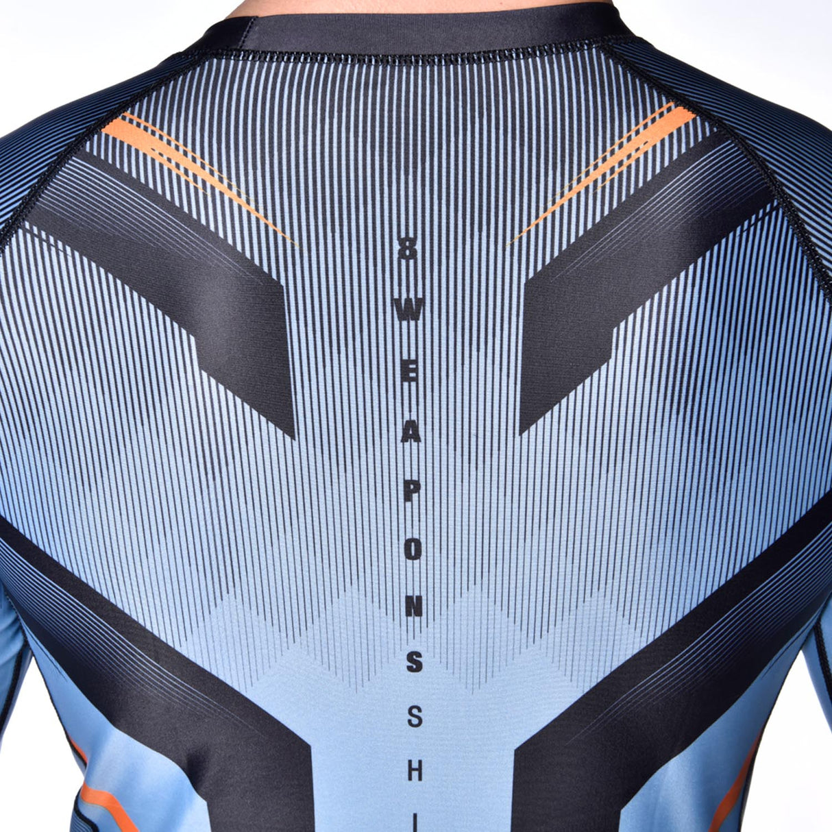 8 WEAPONS Rashguard Shift – Ice Grey/Orange