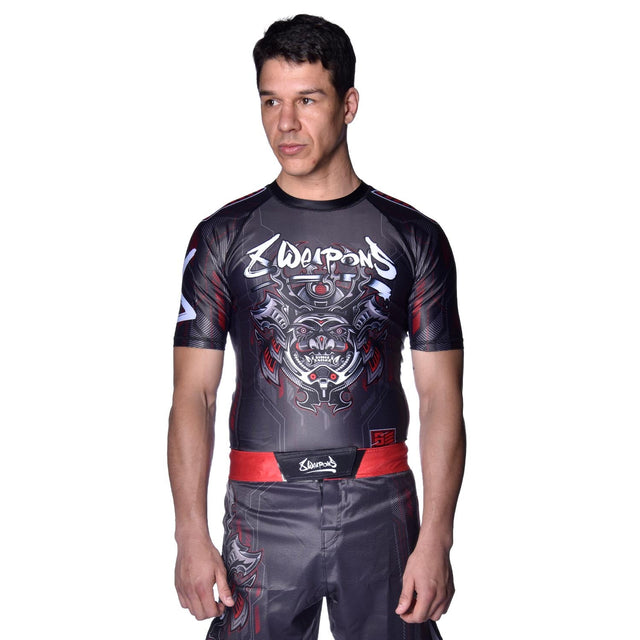 8 WEAPONS Rashguard Samurai 2.0 – Sort/Rød