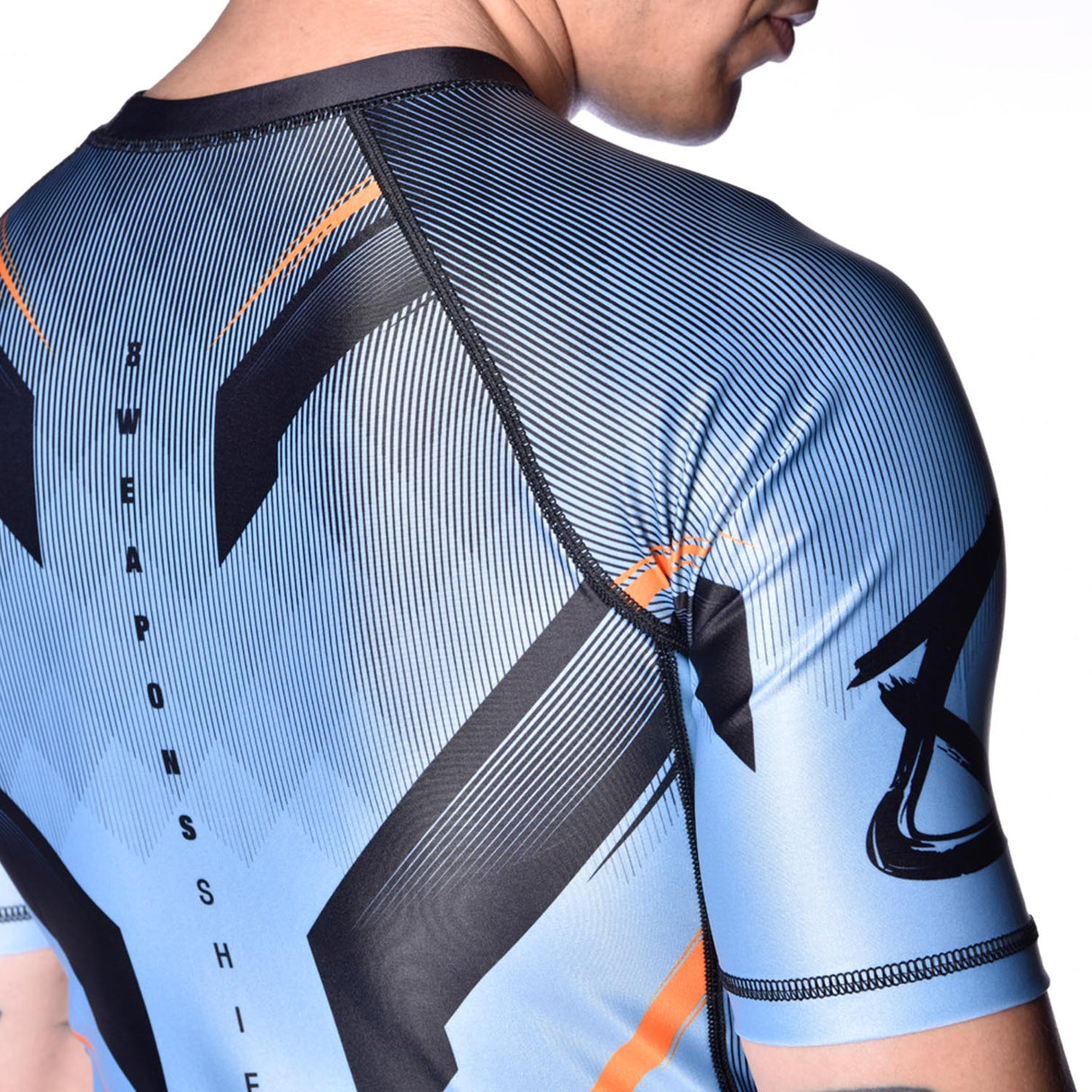 8 WEAPONS Rashguard Shift - Ijsgrijs/Oranje
