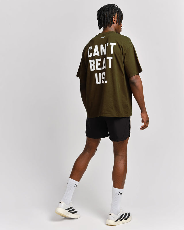 Caged T-Shirt 'CBU' – Khaki Grün