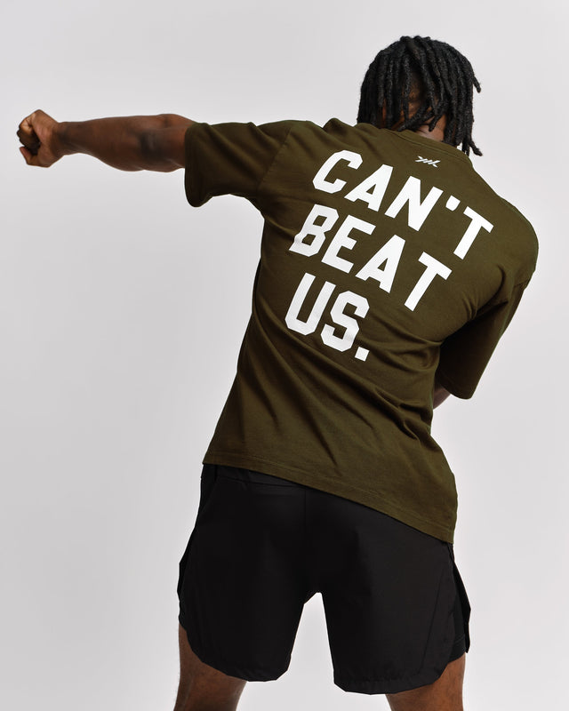 Caged T-Shirt 'CBU' – Khaki Grün
