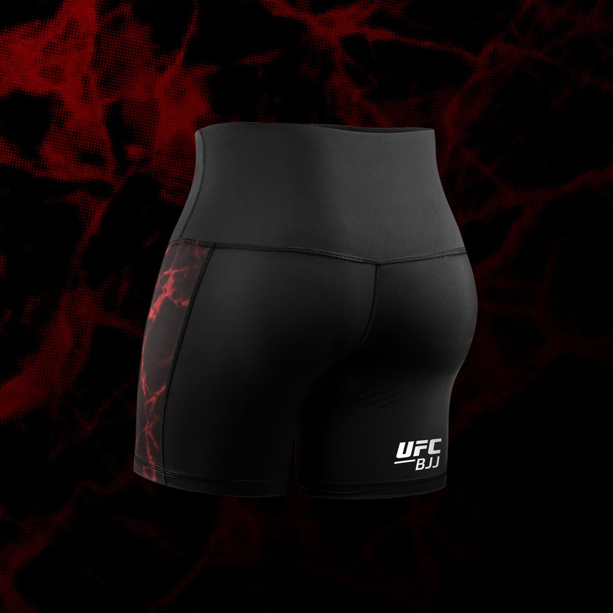 Hayabusa x UFC BJJ Compressie Shorts Dames - Zwart/Rood