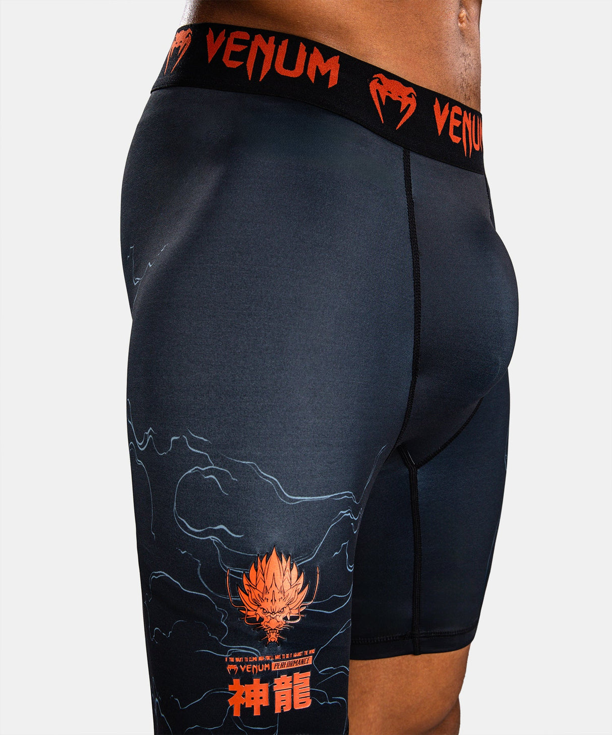 Venum Compressieshort Thunder Dragon - Zwart/Grijs/Koper