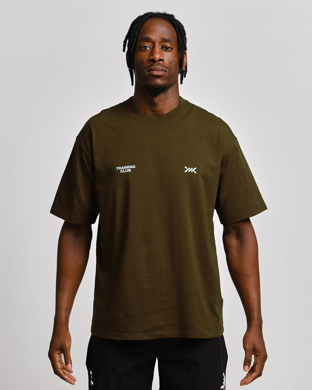 Caged T-Shirt Training Club - Khaki Grøn