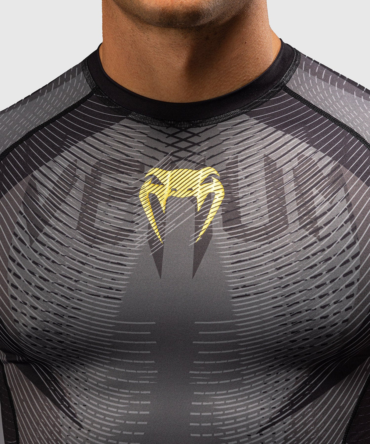 Venum Rashguard Galactic 3.0 - Zwart/Goud