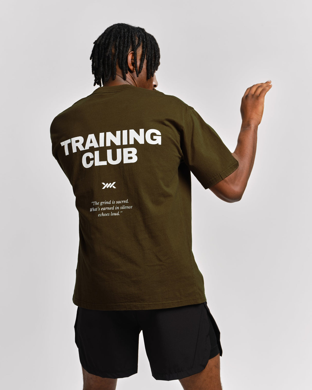 Caged T-Shirt Training Club - Khaki Groen