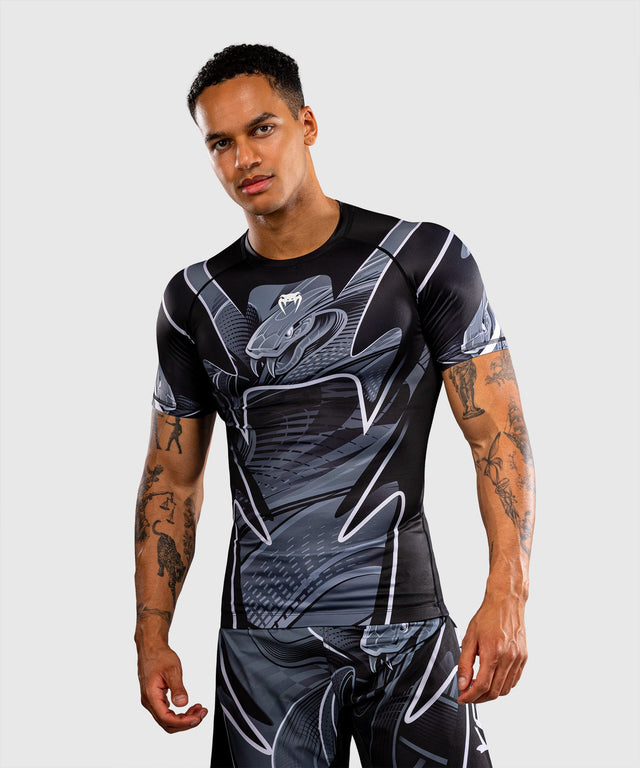 Rashguard Venum Crimson Viper 2.0 Krátké rukávy – Černá/Šedá