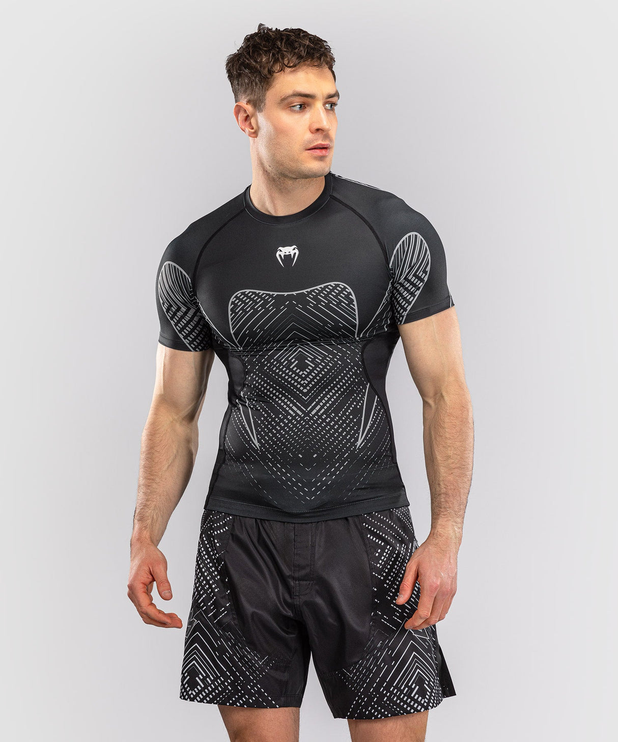 Venum Rashguard Midnight Fury - Zwart/Grijs/Zilver