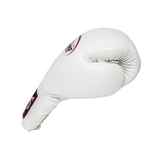 Twins Boxing Gloves BGLL3 with Lace Closure - White