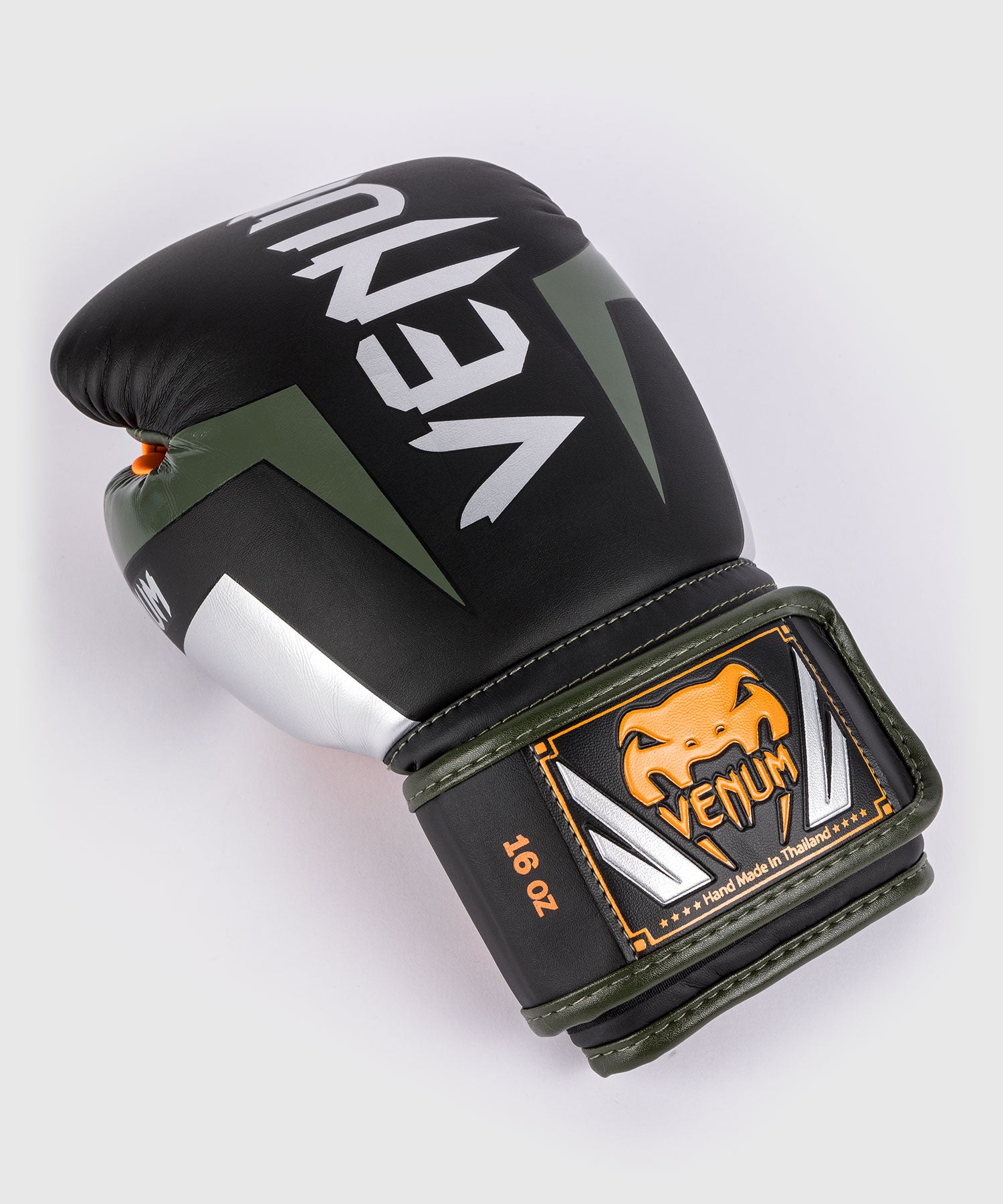 Venum Bokshandschoenen Elite - Zwart/Zilver/Kaki