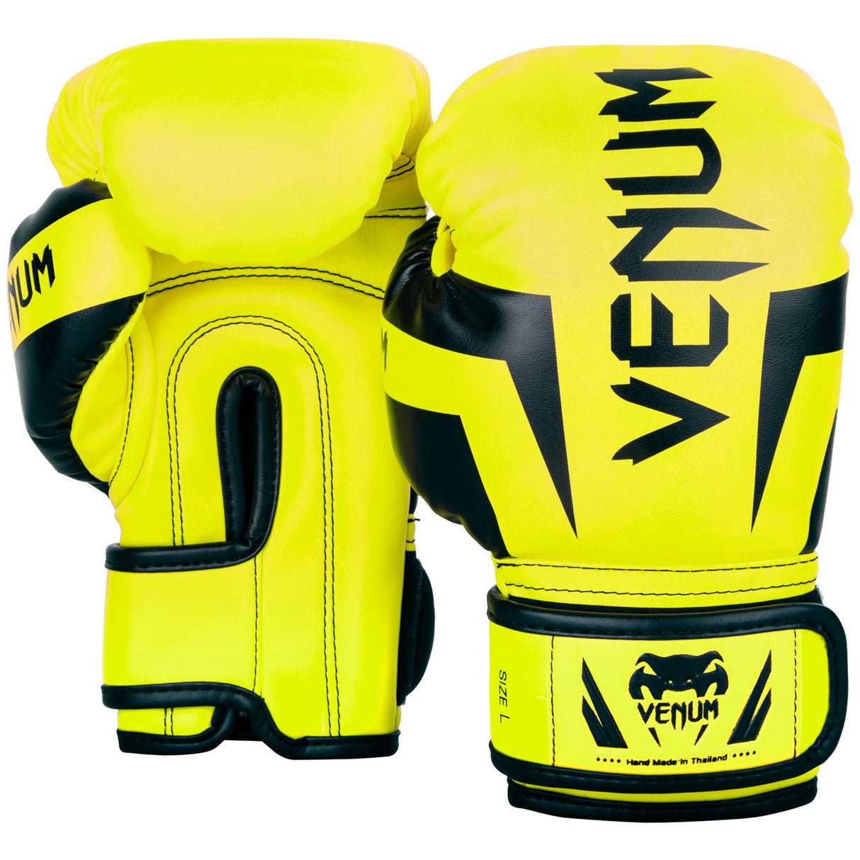 Venum Elite Kids Boxing Gloves - Neon Yellow