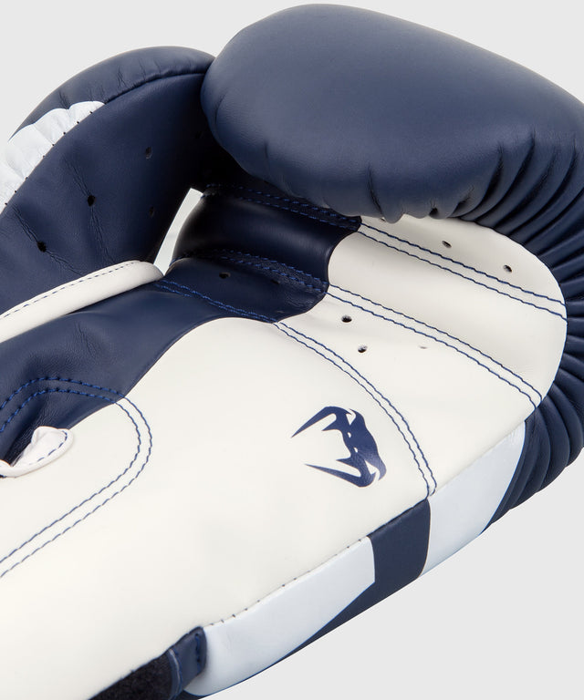Gants de boxe Venum Elite – Bleu marine/Blanc