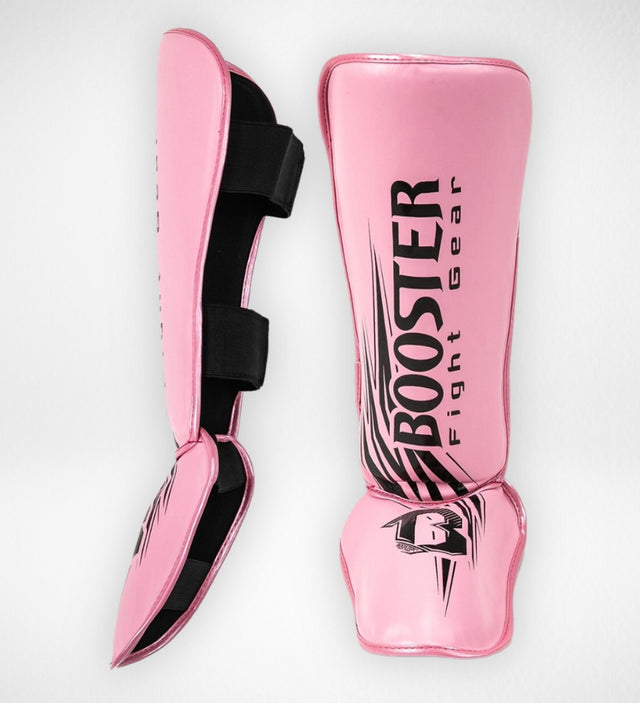 Paratibie da kickboxing Booster Bambini – Rosa/Nero