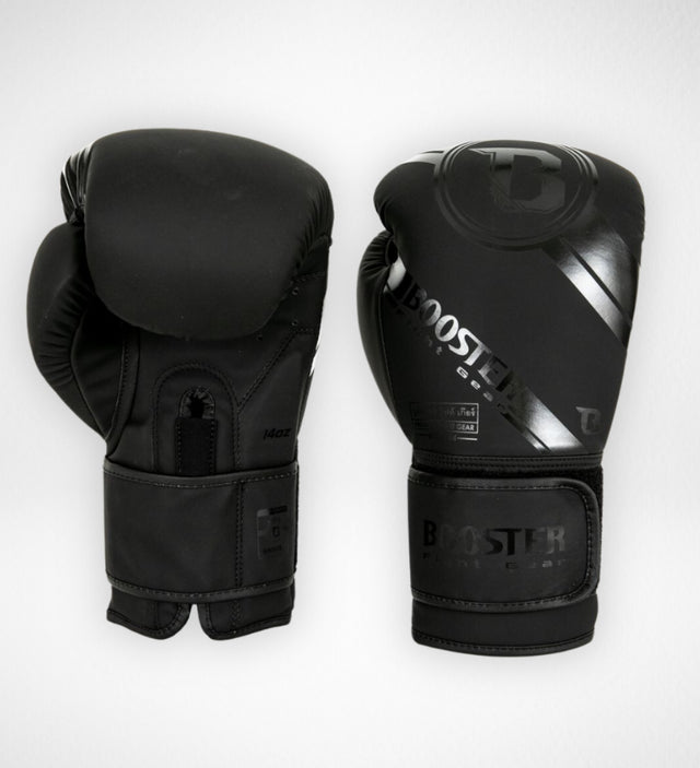 Guantes de boxeo Booster Premium Striker – Negro/Negro