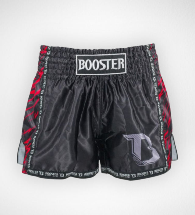 Shorts de kickboxing Booster Combat Enfant – Noir/Rouge
