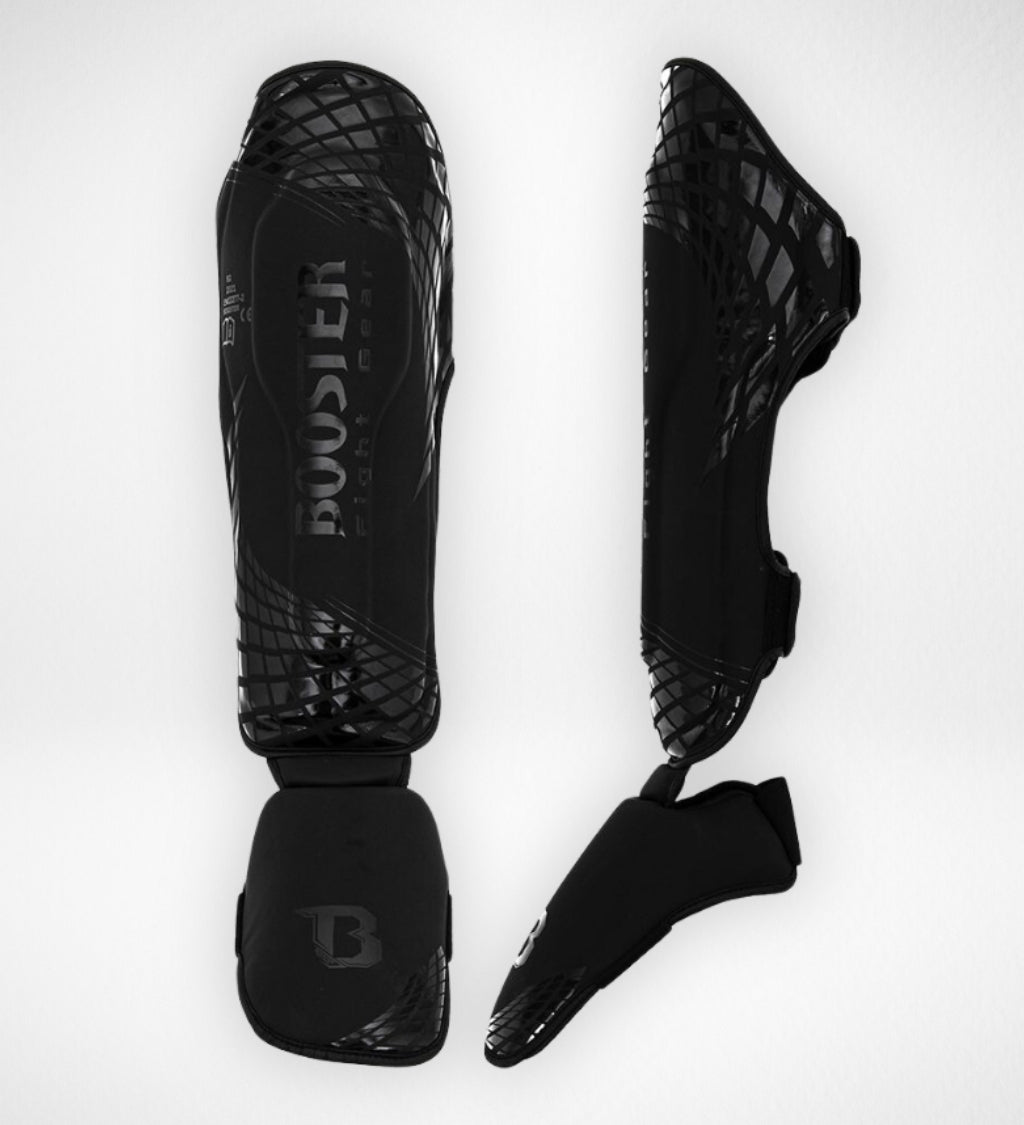 Booster Kickboks Scheenbeschermers BFG Cube - Zwart/Zwart