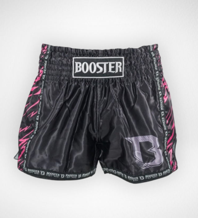 Pantalones de kickboxing Booster Combat Niños – Negro/Rosa
